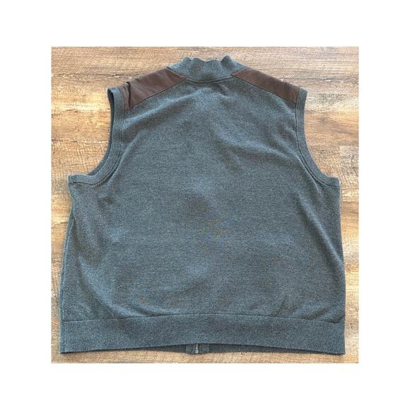 Roundtree & Yorke 100% Cotton gray charcoal and brown suede 2XB - Picture 2 of 7